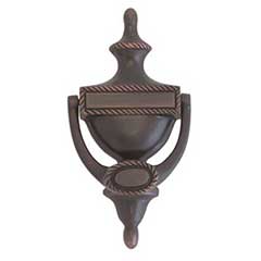 Brass Accents [A03-K0170-613VB] Solid Brass Door Knocker - Large Rope - Venetian Bronze Finish - 8&quot; H