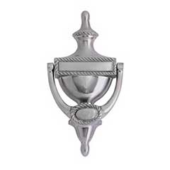 Brass Accents [A03-K0170-619] Solid Brass Door Knocker - Large Rope - Satin Nickel Finish - 8&quot; H