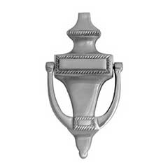 Brass Accents [A03-K0400-619] Solid Brass Door Knocker - Small Rope - Satin Nickel Finish - 6 1/2&quot; H