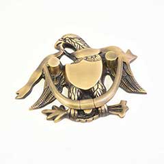 Brass Accents [A03-K2000-609] Solid Brass Door Knocker - Eagle - Antique Brass Finish - 5 9/16&quot; H