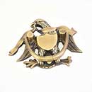 Brass Accents [A03-K2000-609] Solid Brass Door Knocker - Eagle - Antique Brass Finish - 5 9/16" H