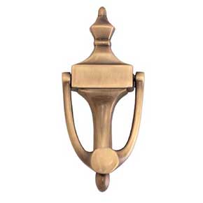Brass Accents [A03-K4018-609] Solid Brass Door Knocker - Ravenna - Antique Brass Finish - 6 7/8" H