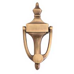 Brass Accents [A03-K4018-609] Solid Brass Door Knocker - Ravenna - Antique Brass Finish - 6 7/8&quot; H