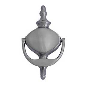 Brass Accents [A03-K4020-619] Solid Brass Door Knocker - Churchill - Satin Nickel Finish - 6 3/4" H