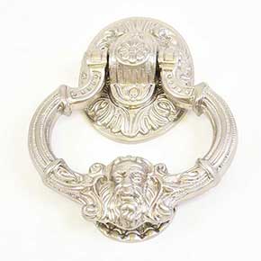 Brass Accents [A03-K5060-619] Solid Brass Door Knocker - Neptune - Satin Nickel Finish - 7 3/8" H