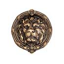 Brass Accents [A03-K5100-609] Solid Brass Door Knocker - Leo Lion - Antique Brass Finish - 8 3/8" H