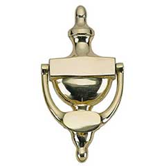 Brass Accents [A03-K5220-605] Solid Brass Door Knocker - Large Traditional - Polished Brass Finish - 8&quot; H