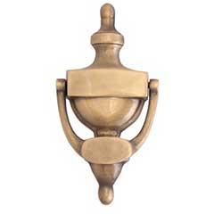 Brass Accents [A03-K5220-609] Solid Brass Door Knocker - Large Traditional - Antique Brass Finish - 8&quot; H