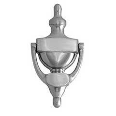 Brass Accents [A03-K5220-619] Solid Brass Door Knocker - Large Traditional - Satin Nickel Finish - 8&quot; H