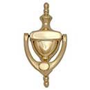 Brass Accents [A03-K6550-PVD] Solid Brass Door Knocker - Medium Traditional - Polished Brass (PVD) Finish - 6&quot; H