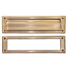 Brass Accents [A07-M0030-609] Solid Brass Door Mail Slot - Single Flap - Antique Brass Finish - 13&quot; L