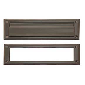 Brass Accents [A07-M0030-613VB] Solid Brass Door Mail Slot - Single Flap - Venetian Bronze Finish - 13" L