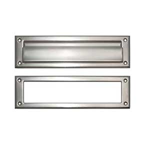 Brass Accents [A07-M0030-619] Solid Brass Door Mail Slot - Single Flap - Satin Nickel Finish - 13" L