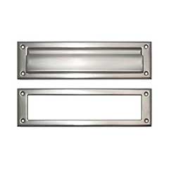 Brass Accents [A07-M0030-619] Solid Brass Door Mail Slot - Single Flap - Satin Nickel Finish - 13&quot; L
