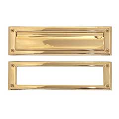 Brass Accents [A07-M0030-PVD] Solid Brass Door Mail Slot - Single Flap - Polished Brass (PVD) Finish - 13&quot; L