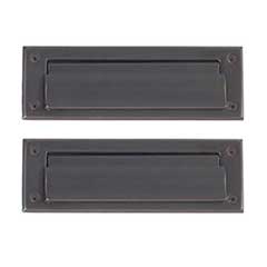 Brass Accents [A07-M0050-613VB] Solid Brass Door Mail Slot - Double Flap - Venetian Bronze Finish - 10&quot; L