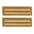 Brass Accents [A07-M0010-605] Solid Brass Door Mail Slot - Double Flap - Polished Brass Finish - 13&quot; L