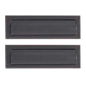 Brass Accents [A07-M0010-613VB] Solid Brass Door Mail Slot - Double Flap - Venetian Bronze Finish - 13" L