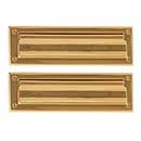 Brass Accents [A07-M0010-PVD] Solid Brass Door Mail Slot - Double Flap - Polished Brass (PVD) Finish - 13&quot; L