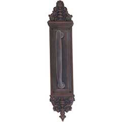 Brass Accents [A04-P5231-RV7-613VB] Solid Brass Door Pull Plate - Apollo w/ Large Colonial Revival Pull - Venetian Bronze Finish - 3 5/8&quot; W x 18&quot; L