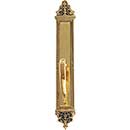 Brass Accents [A04-P5241-SGR-610] Solid Brass Door Pull Plate - Apollo w/ S-Grip Pull - Highlighted Brass Finish - 3 5/8" W x 25 1/2" L