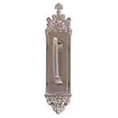 Brass Accents [A04-P5601-MSS-619] Solid Brass Door Pull Plate - Gothic w/ Mission Pull - Satin Nickel Finish - 3 3/8&quot; W x 16&quot; L