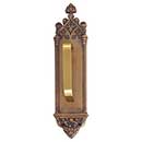 Brass Accents [A04-P5601-TRD-486] Solid Brass Door Pull Plate - Gothic w/ Traditional Pull - Aged Brass Finish - 3 3/8" W x 16" L