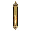 Brass Accents [A04-P5641-SGR-610] Solid Brass Door Pull Plate - Gothic w/ S-Grip Pull - Highlighted Brass Finish - 3 3/8" W x 23 3/4" L