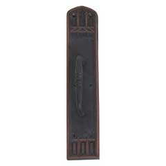 Brass Accents [A04-P5841-CLN-613VB] Solid Brass Door Pull Plate - Oxford w/ Colonial Wire Pull - Venetian Bronze Finish - 3 3/8&quot; W x 18&quot; L