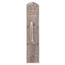 Brass Accents [A04-P5841-MSS-619] Solid Brass Door Pull Plate - Oxford w/ Mission Pull - Satin Nickel Finish - 3 3/8&quot; W x 18&quot; L