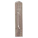 Brass Accents [A04-P5841-RV7-619] Solid Brass Door Pull Plate - Oxford w/ Large Colonial Revival Pull - Satin Nickel Finish - 3 3/8&quot; W x 18&quot; L