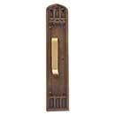 Brass Accents [A04-P5841-TRD-486] Solid Brass Door Pull Plate - Oxford w/ Traditional Pull - Aged Brass Finish - 3 3/8" W x 18" L