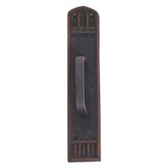 Brass Accents [A04-P5841-TRD-613VB] Solid Brass Door Pull Plate - Oxford w/ Traditional Pull - Venetian Bronze Finish - 3 3/8&quot; W x 18&quot; L