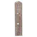 Brass Accents [A04-P5841-TRD-619] Solid Brass Door Pull Plate - Oxford w/ Traditional Pull - Satin Nickel Finish - 3 3/8" W x 18" L