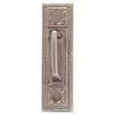 Brass Accents [A04-P7201-MSS-619] Solid Brass Door Pull Plate - Nantucket w/ Mission Pull - Satin NIckel Finish - 3 3/4" W x 13 7/8" L