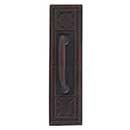 Brass Accents [A04-P7201-RV5-613VB] Solid Brass Door Pull Plate - Nantucket w/ Small Colonial Revival Pull - Venetian Bronze Finish - 3 3/4&quot; W x 13 7/8&quot; L