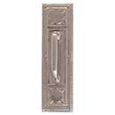 Brass Accents [A04-P7201-RV5-619] Solid Brass Door Pull Plate - Nantucket w/ Small Colonial Revival Pull - Satin Nickel Finish - 3 3/4" W x 13 7/8" L