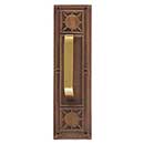 Brass Accents [A04-P7201-TRD-486] Solid Brass Door Pull Plate - Nantucket w/ Traditional Pull - Aged Brass Finish - 3 3/4" W x 13 7/8" L