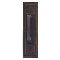 Brass Accents [A04-P7201-TRD-613VB] Solid Brass Door Pull Plate - Nantucket w/ Traditional Pull - Venetian Bronze Finish - 3 3/4&quot; W x 13 7/8&quot; L