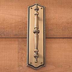 Brass Accents [A06-P0251-609] Solid Brass Door Pull Plate - Trafalgar - Antique Brass Finish - 2 3/4&quot; W x 11&quot; L
