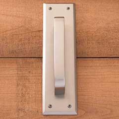 Brass Accents [A07-P5401-619] Solid Brass Door Pull Plate - Quaker - Satin Nickel Finish - 2 3/4&quot; W x 10&quot; L