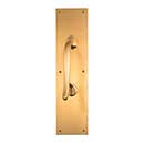 Brass Accents [A02-P7401-606] Solid Brass Door Pull Plate - Antimicrobial - Satin Brass Finish - 4" W x 16" L
