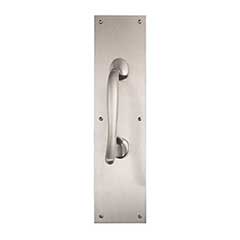 Brass Accents [A02-P7401-619] Solid Brass Door Pull Plate - Satin Nickel Finish - 4&quot; W x 16&quot; L