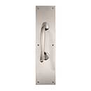 Brass Accents [A02-P7401-619] Solid Brass Door Pull Plate - Antimicrobial - Satin Nickel Finish - 4" W x 16" L