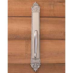 Brass Accents [A04-P6601-619] Solid Brass Door Pull Plate - L&#39;Enfant - Satin Nickel Finish - 3&quot; W x 23 3/8&quot; L