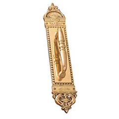 Brass Accents [A04-P8601-605] Solid Brass Door Pull Plate - L&#39;Enfant - Polished Brass Finish - 3&quot; W x 13 1/2&quot; L