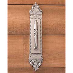 Brass Accents [A04-P8601-619] Solid Brass Door Pull Plate - L&#39;Enfant - Satin Nickel Finish - 3&quot; W x 13 1/2&quot; L