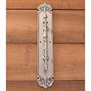 Brass Accents [A04-P3221-619] Solid Brass Door Pull Plate - Fleur de Lis - Satin Nickel Finish - 3" W x 18" L