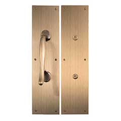 Brass Accents [A02-P7402-609] Solid Brass Door Pull &amp; Push Plate Set - Antique Brass Finish - 4&quot; W x 16&quot; L