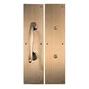Brass Accents [A02-P7402-609] Solid Brass Door Pull & Push Plate Set - Antique Brass Finish - 4" W x 16" L